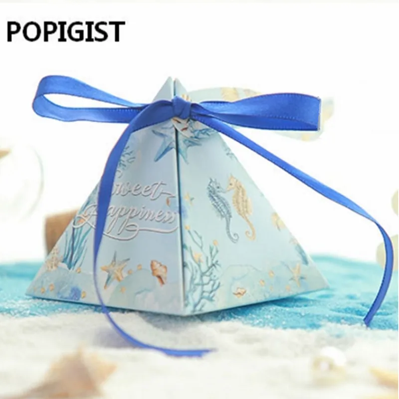 Baby shower Ocean Blue Candy box элегантное роскошное украшение для влюбленных Свадебные