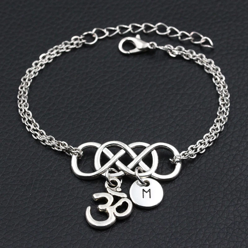 

Новинка 2020, подвеска-ом, браслет ручной работы «сделай сам», двойная бесконечность, Φ 26, женские модные украшения