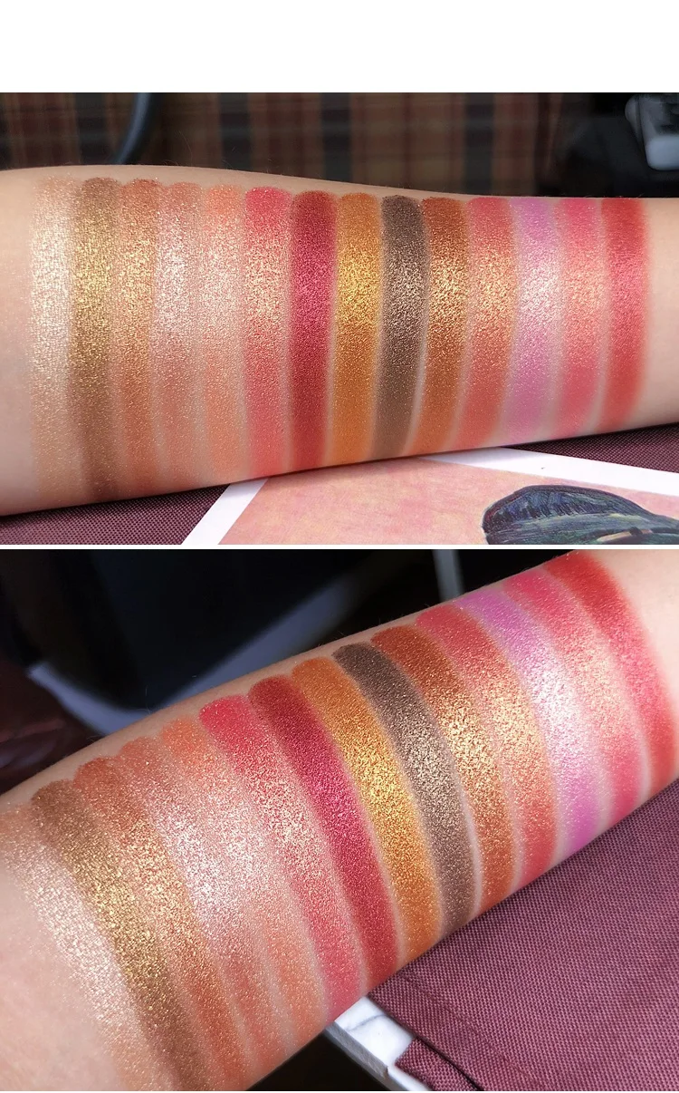 Профессиональная Палетка Теней для Век из 42 Цветов с Блестками, Металлическим, Мерцающим и Матовым Оттенками Золотого Пигмента, Косметика для Макияжа.