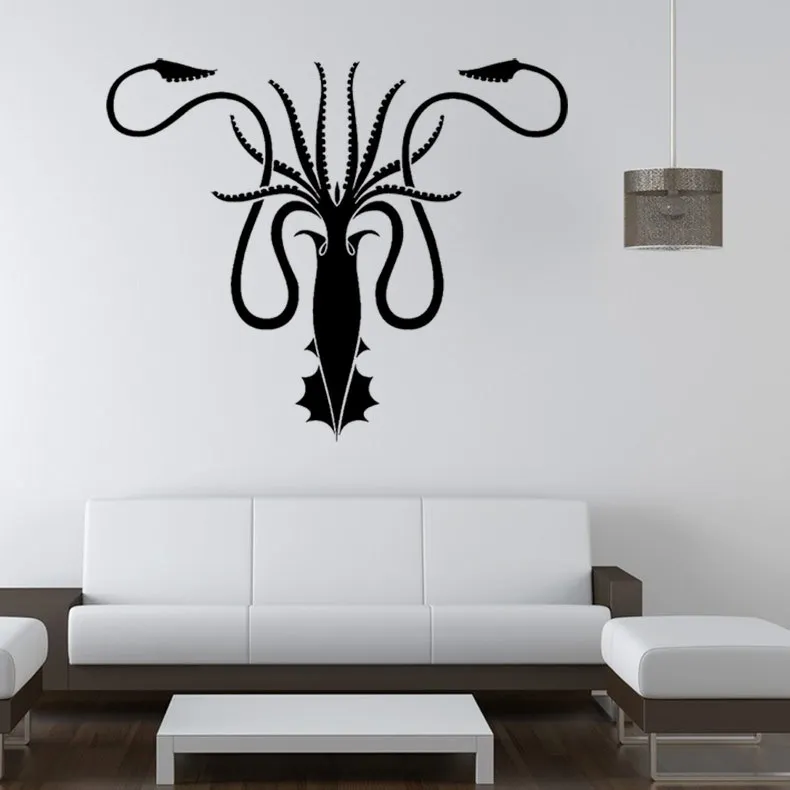 

Free shipping diy wallpaper Game of Thrones wall sticker The Greyjoy family crest wall stickers home decor mural