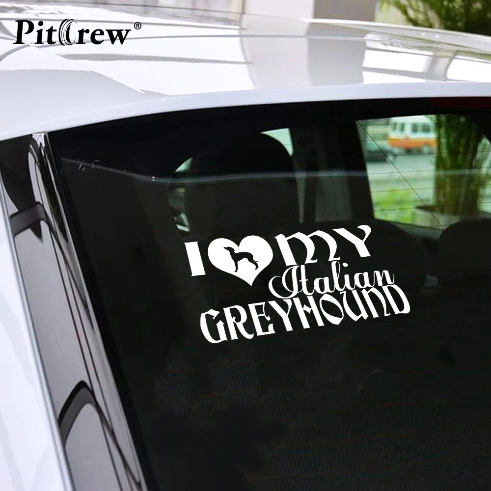 1 шт. высокое качество 14 7*7 6 см я люблю свою левретка автомобиля Животные наклейки