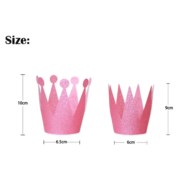 6 шт./лот поздравительная открытка блестящая корона принца принцессы шапка King
