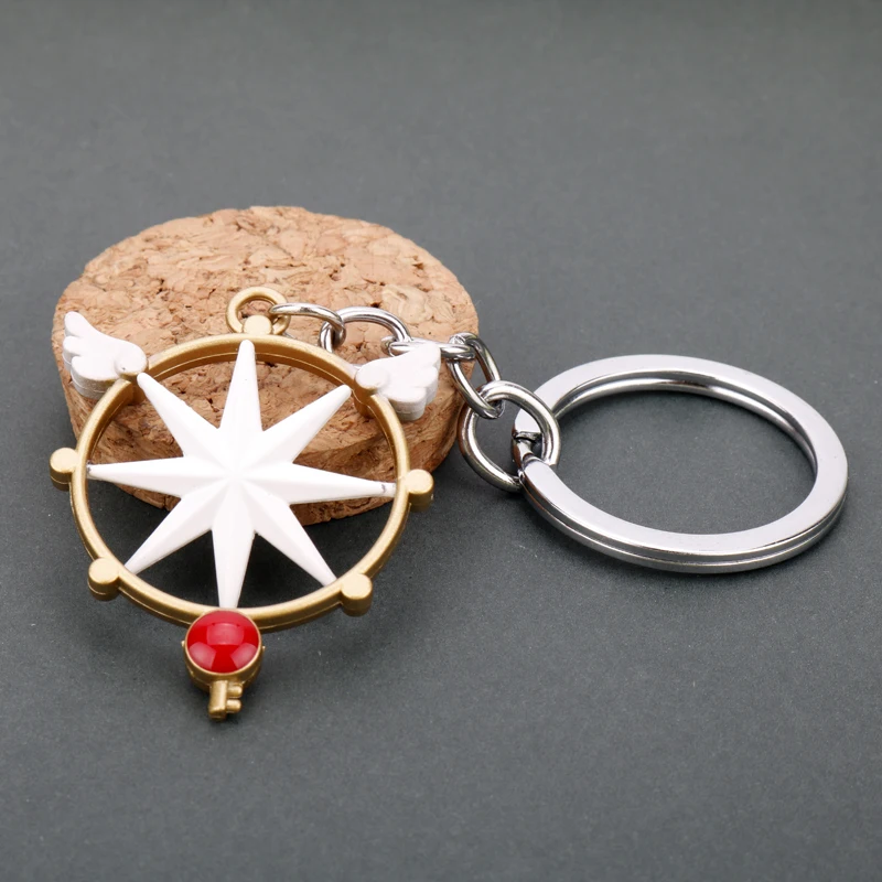 Card Captor Брелок Сакура брелок для ключей из кольца женщин ювелирные изделия кулон