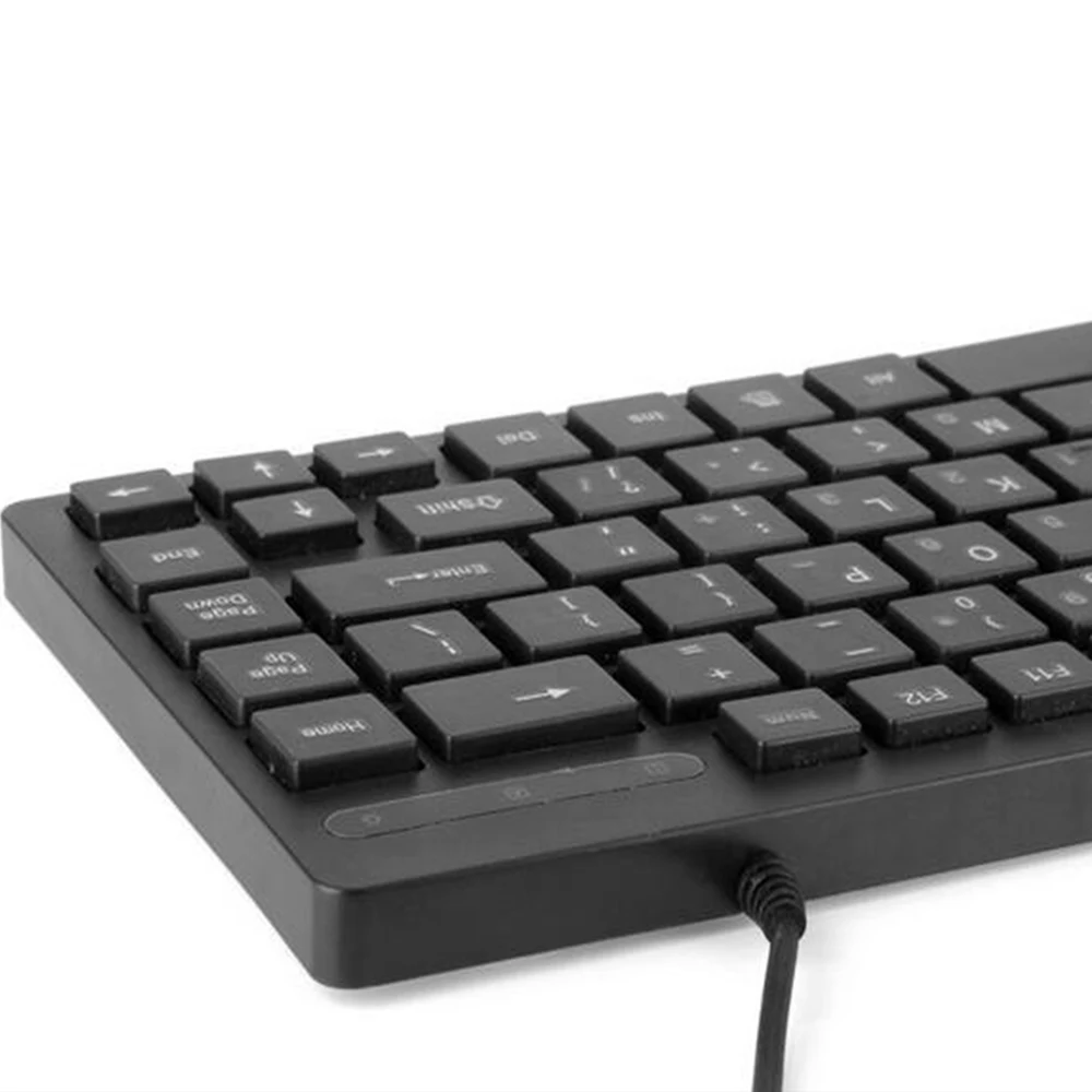 Zienstar тонкая Проводная usb-клавиатура, мини-клавиатура на английском языке с 84 клавишами для ноутбука и рабочего стола