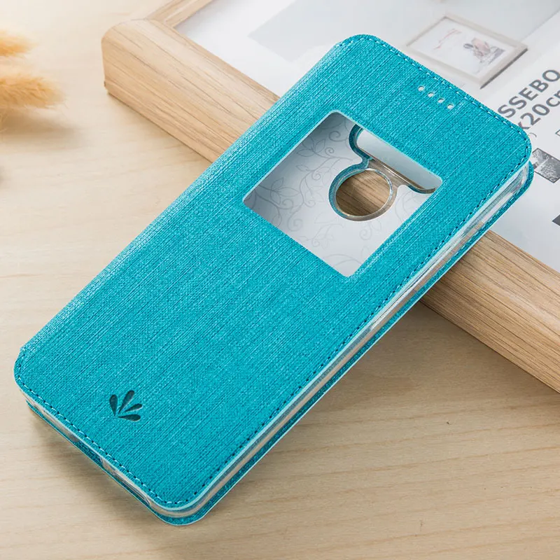 Blue Автоматический магнит кожаный флип-чехол для LG G6 чехол для Windows функция сна телефон чехол для LG G6 G6+ TPU мягкий чехол Fundas - Цвет: Blue