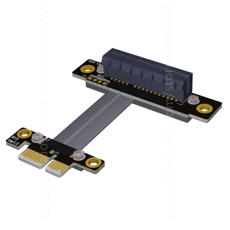 PCIe 3 0x1 Штекерный к x4 женский кабель EMI Экранирование 8G/bps PCI E III 1x 4x расширитель