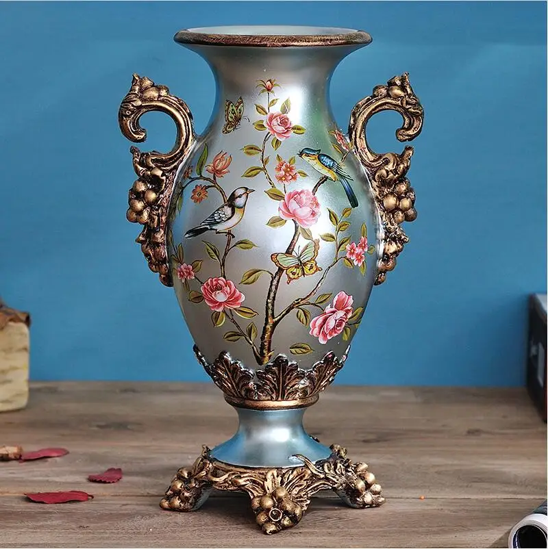 Роскошная полимерная ваза в европейском классическом стиле статуэтки для