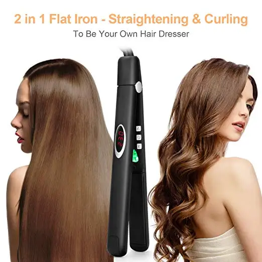 

Infrared Hair Straightener Professional 1 Inch Flat Iron with Fast Heat Technology New Negative Straightener