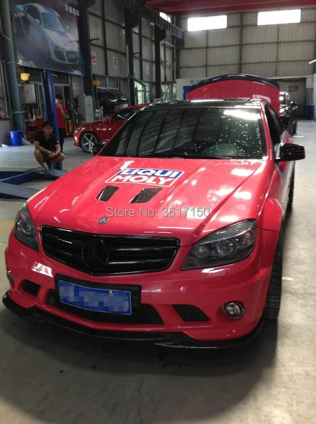 Передний спойлер W204 из углеродного волокна для C63 AMG 08 10 CS Style (подходит или