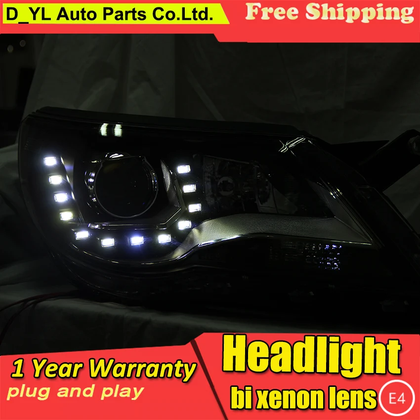 DY_L автомобильный Стайлинг фара для VW Tiguan 2013 Светодиодный ные фары DRL H7/D2H HID