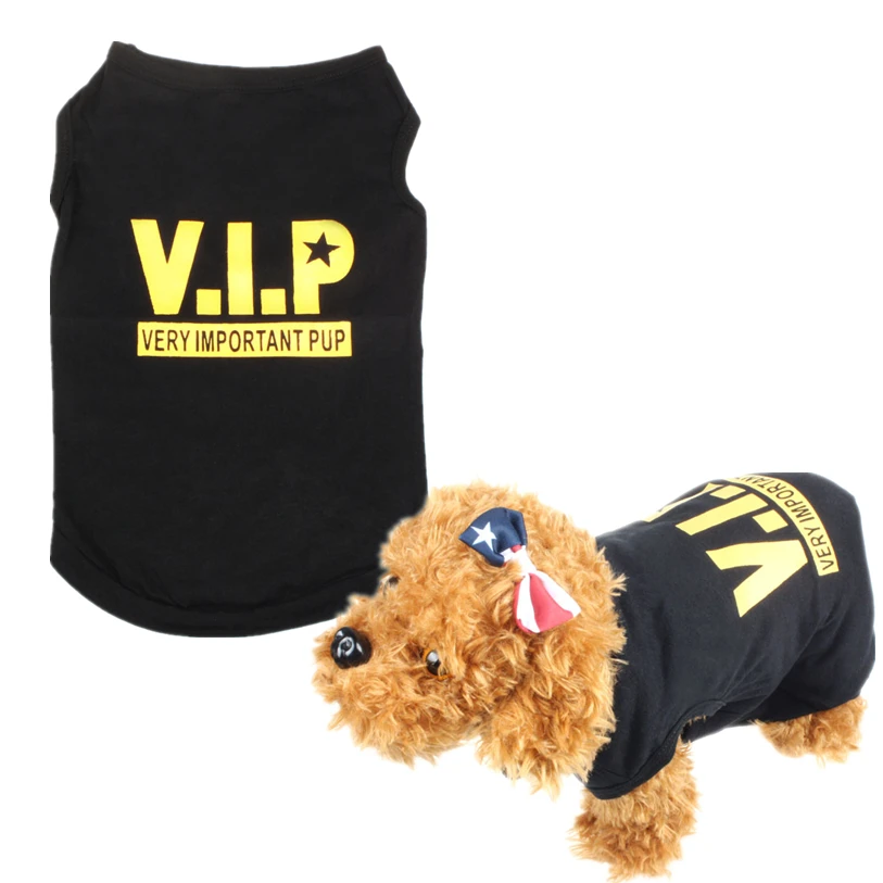 XS XL собака жилет Прохладный VIP с буквенным принтом футболка на весну и лето