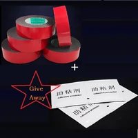 5pc 5m strong waterproof adhesive double sided attachment foam tape and for car trim home and give 6 pieces of adhesion promoter
