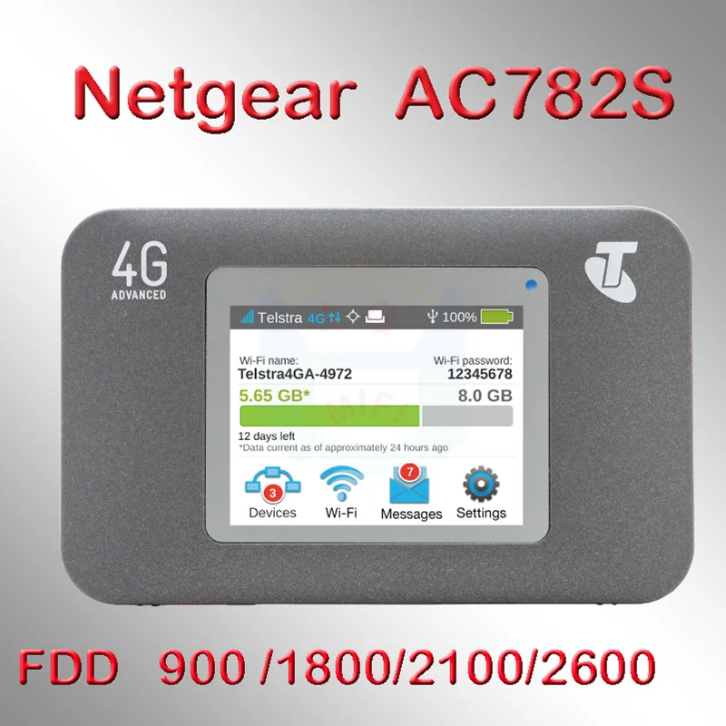 

Wi-Fi-роутер Netgear Aircard 782S (AC782S), разблокированный, 4G LTE, Мобильная точка доступа CAT4, 4G, LTE, поддержка sim-карты