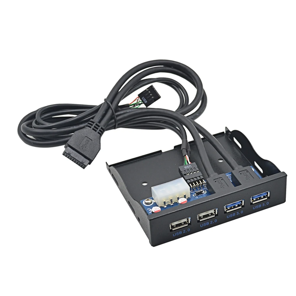 H1111Z HUB USB 2.0 3.0 4 Port Front Panel USB3.0 Hub Splitter Internal Combo Bracket Adapter for Desktop 3.5 Inch Floppy Bay | Компьютеры
