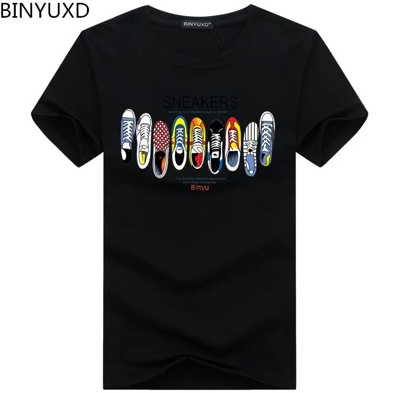 BINYUXD Лидер продаж 2018 летние брендовые модные хлопковые мужские футболки с