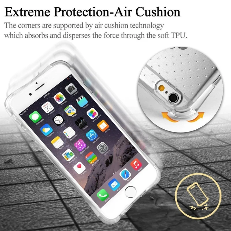 Baixin для iPhone 7 телефона TPU полная воздушная подушка защитный чехол противоударный +