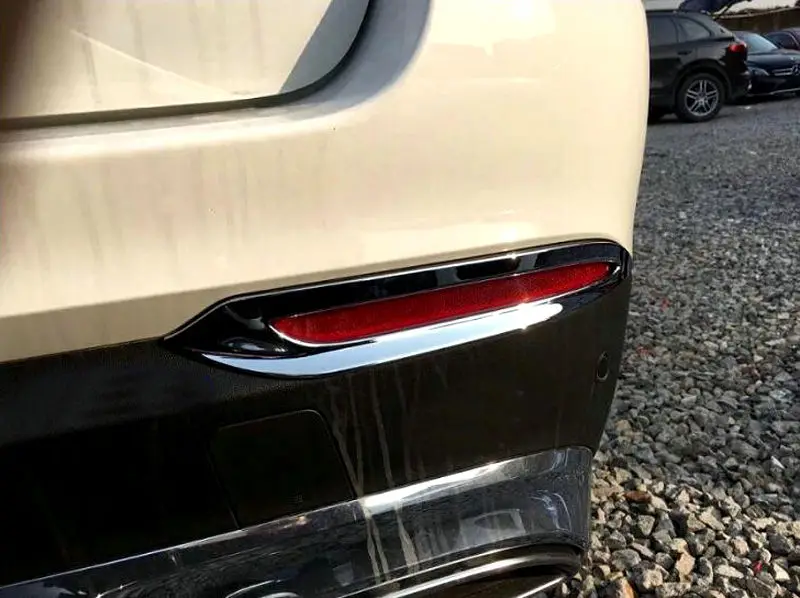

Silver ABS Chrome Rear Fog Light Cover Trim 2pcs For Mercedes Benz GLC Class X205 2015-2016