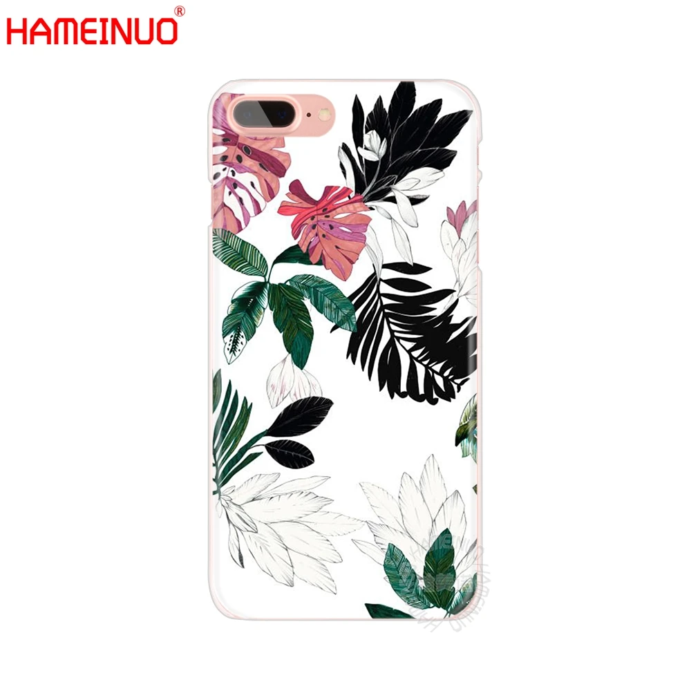 HAMEINUO зеленых листьев растений летняя сотовый телефон чехол для iphone X 8 7 6 4 4s 5 5s SE 5c