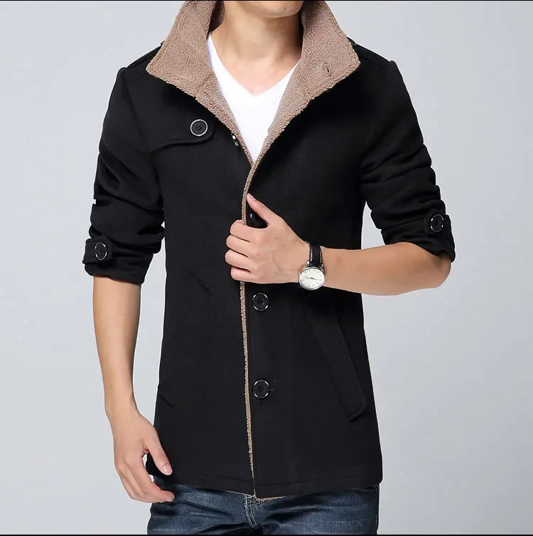 Мужская зимняя флисовая парка облегающая замшевая с мехом Fuax базовая ветровка