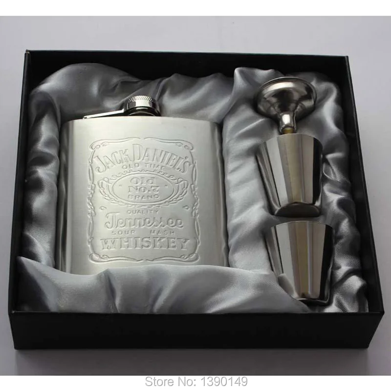 7 УНЦ. портативный нержавеющей стали хип колбы металл подарочные наборы