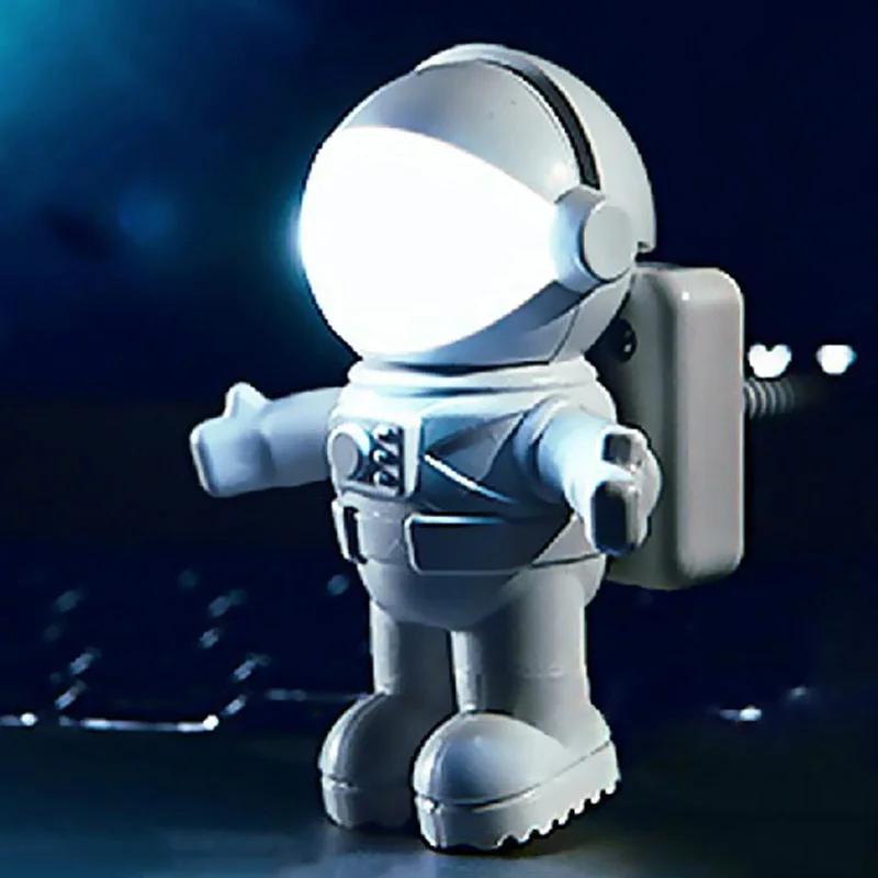 USB светодиодный мини светильник в форме космонавта ночник гибкая трубка s