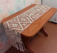 macrame table runner christmas runners handmade boho style wedding runners beige color customized size home deocration