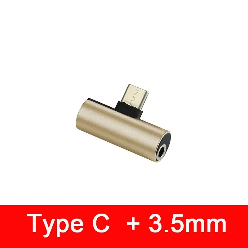 Type C And 3.5 MM 2 в 1 Тип usb C до Тип-C адаптер для samsung S8 S9 плюс Коврики 20 Pro LeEco 3 3 т Зарядное устройство аудио AUX Наушники 3,5 мм адаптер - Цвет: Type C And 3.5 MM