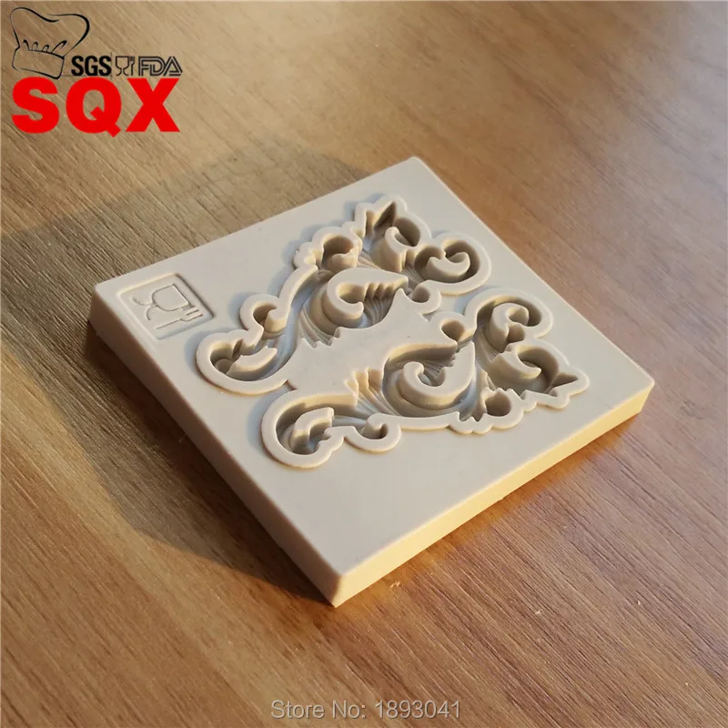 Рельефная силиконовая кружевная форма в европейском ретро стиле для помадки