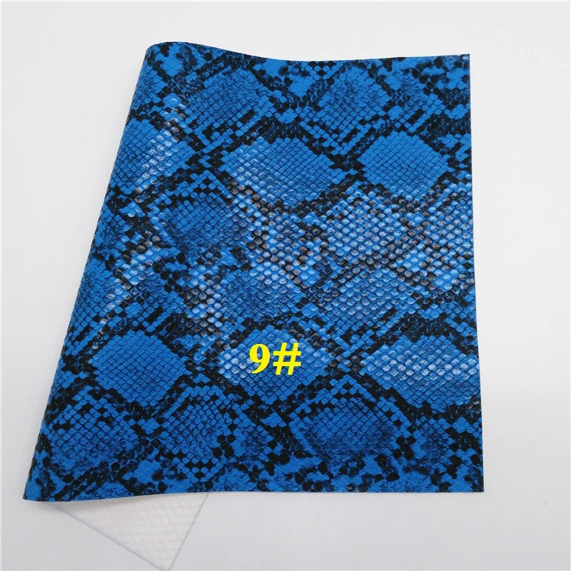 9 Glitterwishcome 21X29CM A4 Size Vinyl For Bows Snake Python Synthetic Leather Fabirc Faux Leather Sheets for Bows, GM428A - Цвет: 9