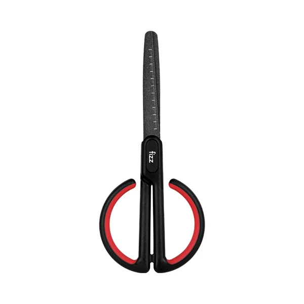 Red Xiaomi Youpin Fizz тефлоновые ножницы, шкала, знак безопасности, закругленная режущая головка, фториновое покрытие, офисные канцелярские ножницы 35 - Цвет: Red