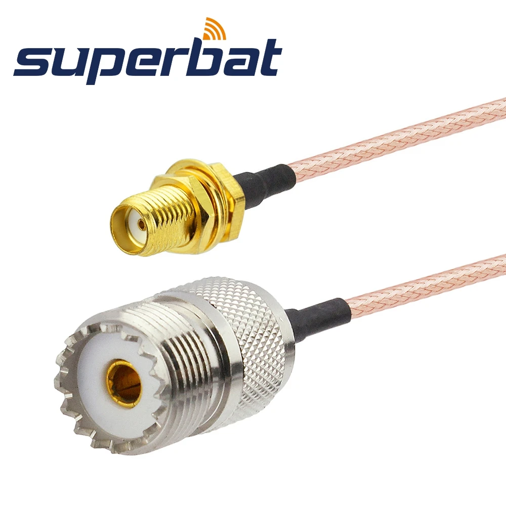 

Superbat ОТРЕЗОК кабеля SMA разъем перегородка к UHF прямой гнездо RG316 15 см