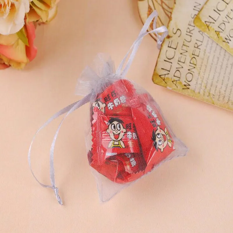 100 шт./лот многоцветный мешочек из органзы для ювелирных изделий Подарочная