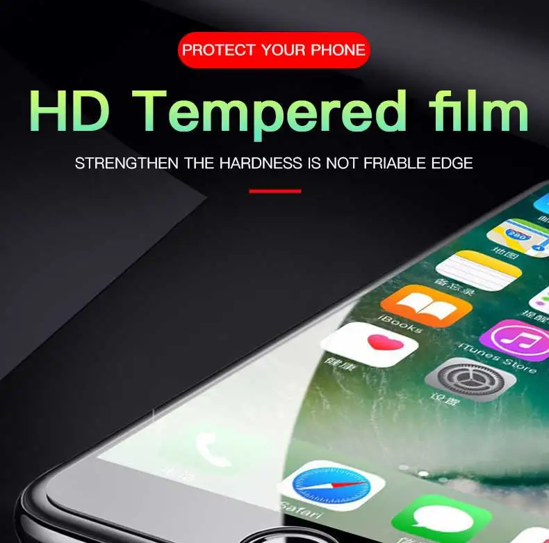 Высококачественное закаленное стекло для iphone X, XS, XR, XS, Max, Защитное стекло для экрана, Защитное стекло для iphone 7, 6, 6 S, 8 Plus, защитная пленка