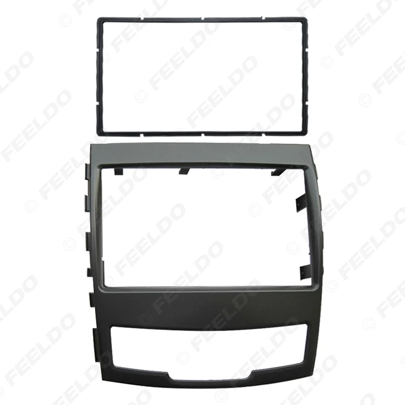 FEELDO Car Refitting 2DIN Radio Stereo CD/DVD For SSangyong Korando 2010 Frame Fascia Dash Panel Installation Kits | Автомобили и