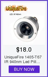UniqueFire 1505 ИК 940nm мини инфракрасное излучение светодиодный фонарик ночного видения 3 Вт факел использование 1 х 18650 батареи(не включает