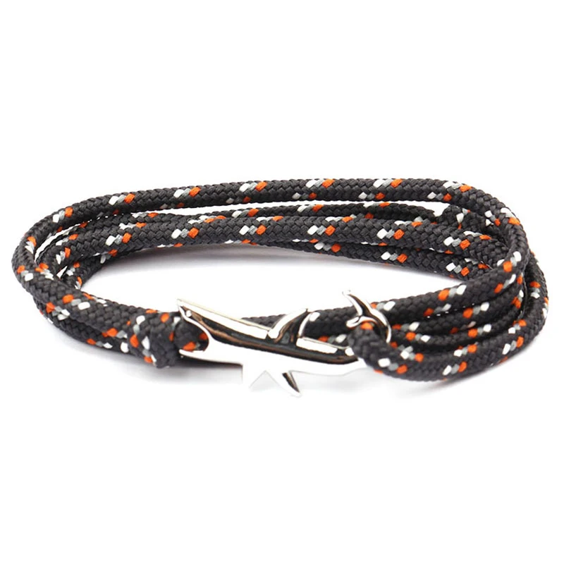 Мужские и женские серебряные браслеты KBAP крутой мореходный Морской браслет на