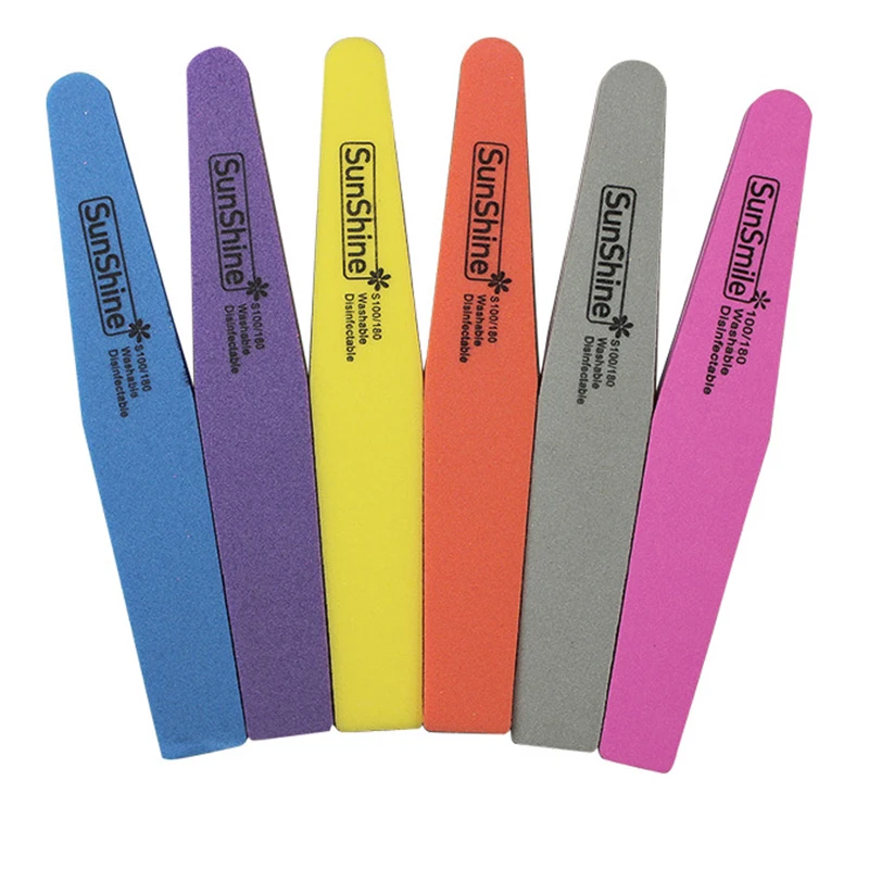 5 шт. губки для маникюра буфер 100/180 шлифовальный блок полировальные пилки|Пилки ногтей и буферы| |