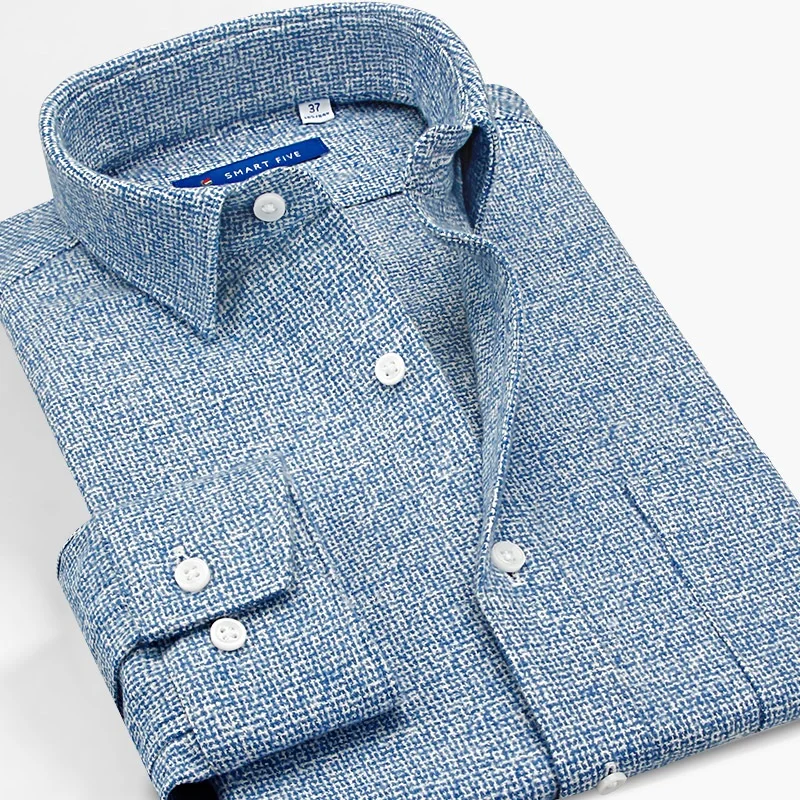 Smart Five рубашка для мужчин Высокое качество модные хлопковые Camisa Masculina с длинным