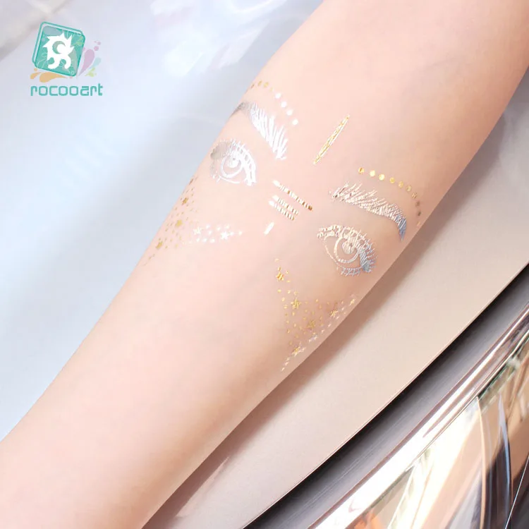 Rocooart маска для лица, для удаления татуировки веснушки Make Up штаны с фальш-вставкой, глаз флэш-Taty боди-арт Водонепроницаемый Временная тату-наклейка для вечерние татуировки