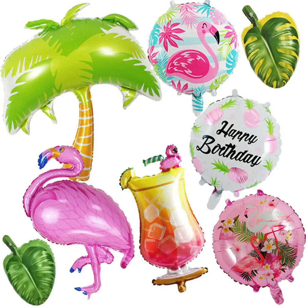 Воздушный шар из фольги в виде фламинго/ананаса фруктов летнего праздника для