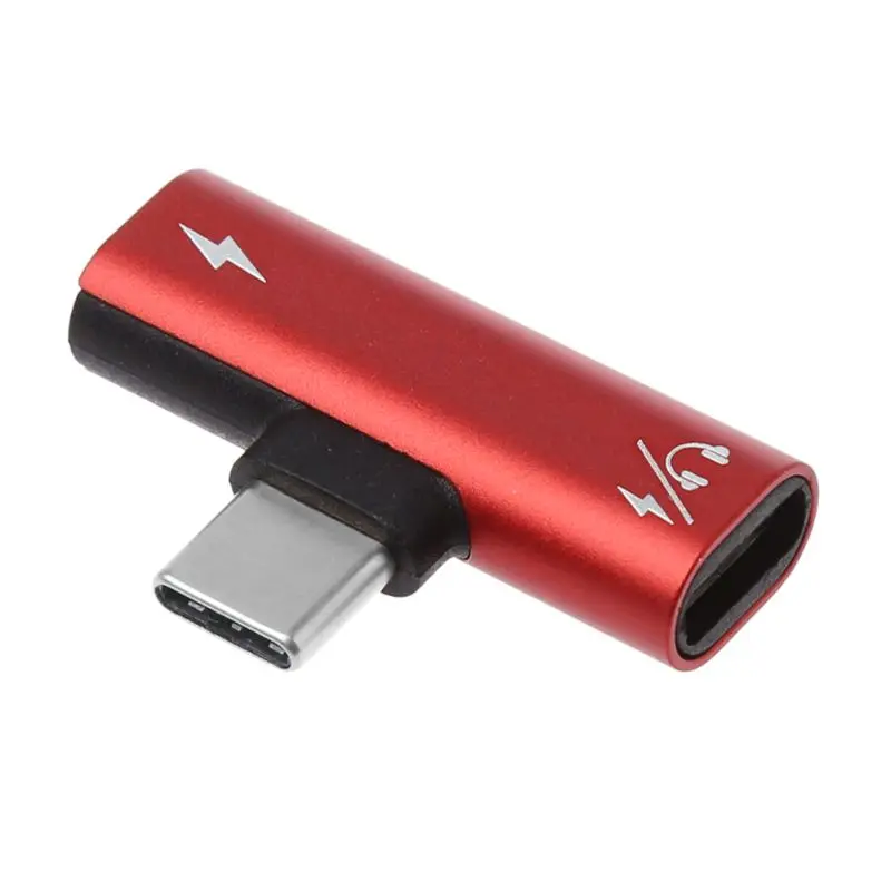 Кабель адаптер для зарядки наушников USB C Type Male Dual Female аудиокабель AUX Xiaomi Mi 6 6x Huawei P20
