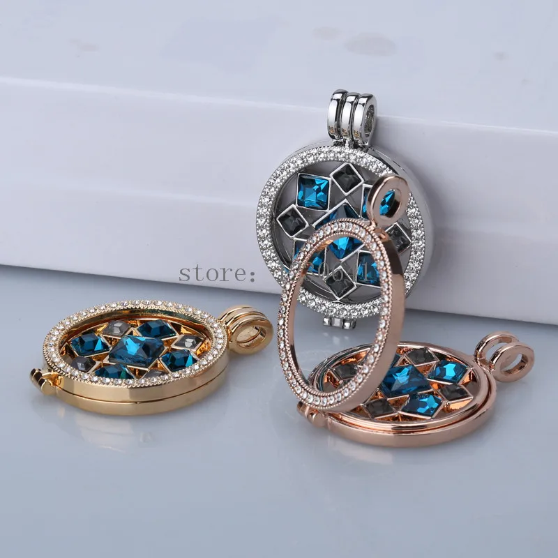 Новинка 33 мм монета синий роскошный кристалл мульти средний royale кварц подходит 35