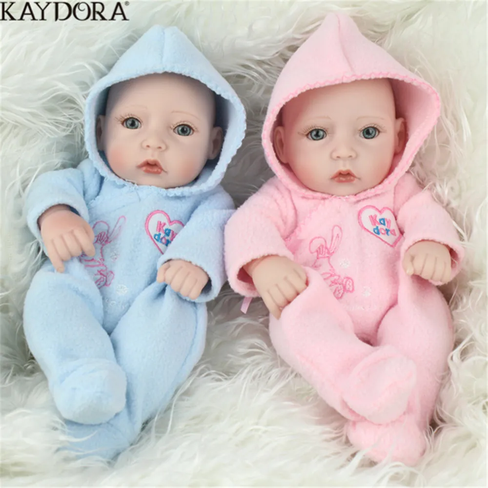KAYDORA 10 дюймов двойная кукла Реалистичная Reborn Baby Body силиконовая игрушка сделай сам