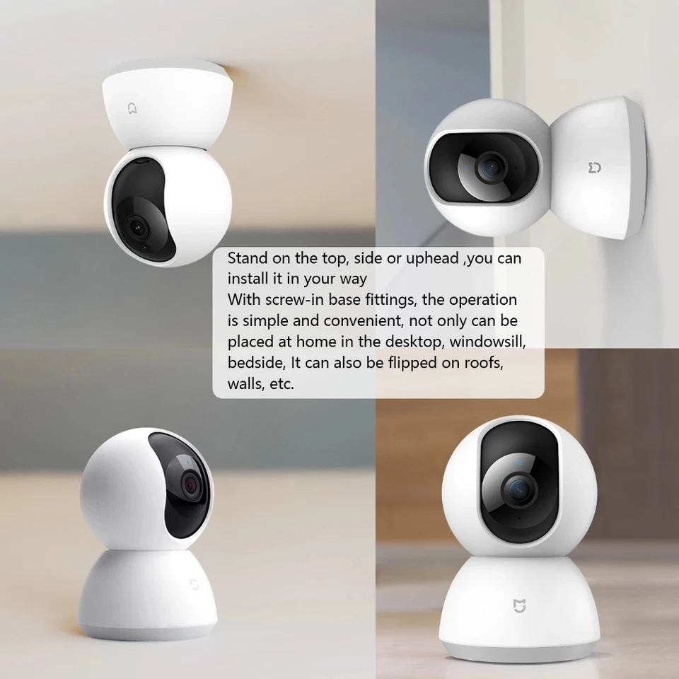 Умная IP камера Xiaomi Mijia Wi Fi ночное видение угол обзора 360 градусов|Видеокамеры °| |