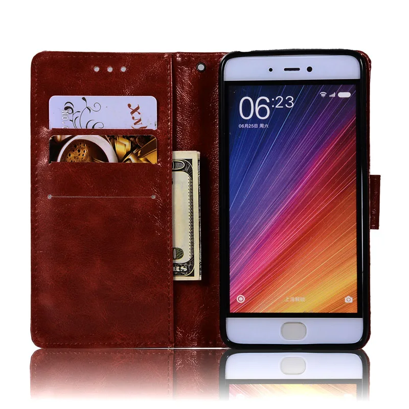 Чехол в стиле ретро для Xiaomi Mi 5S Cover Mi5S кошелек из искусственной кожи Магнитный