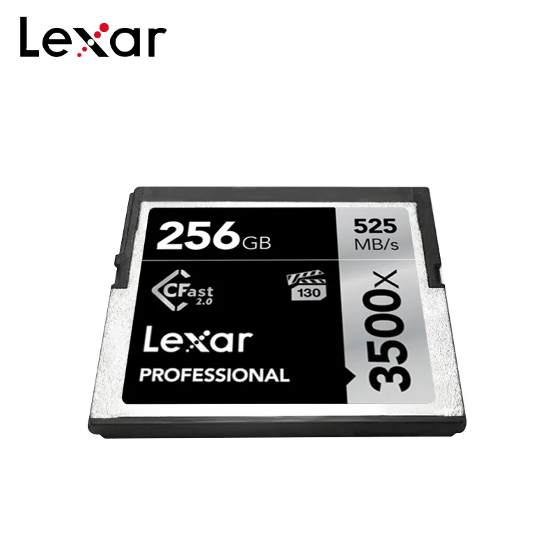 Оригинальная карта памяти Lexar 3500x 64 ГБ 128 256 512 4K высокоскоростная 525 МБ/с. CFast 2 0 для