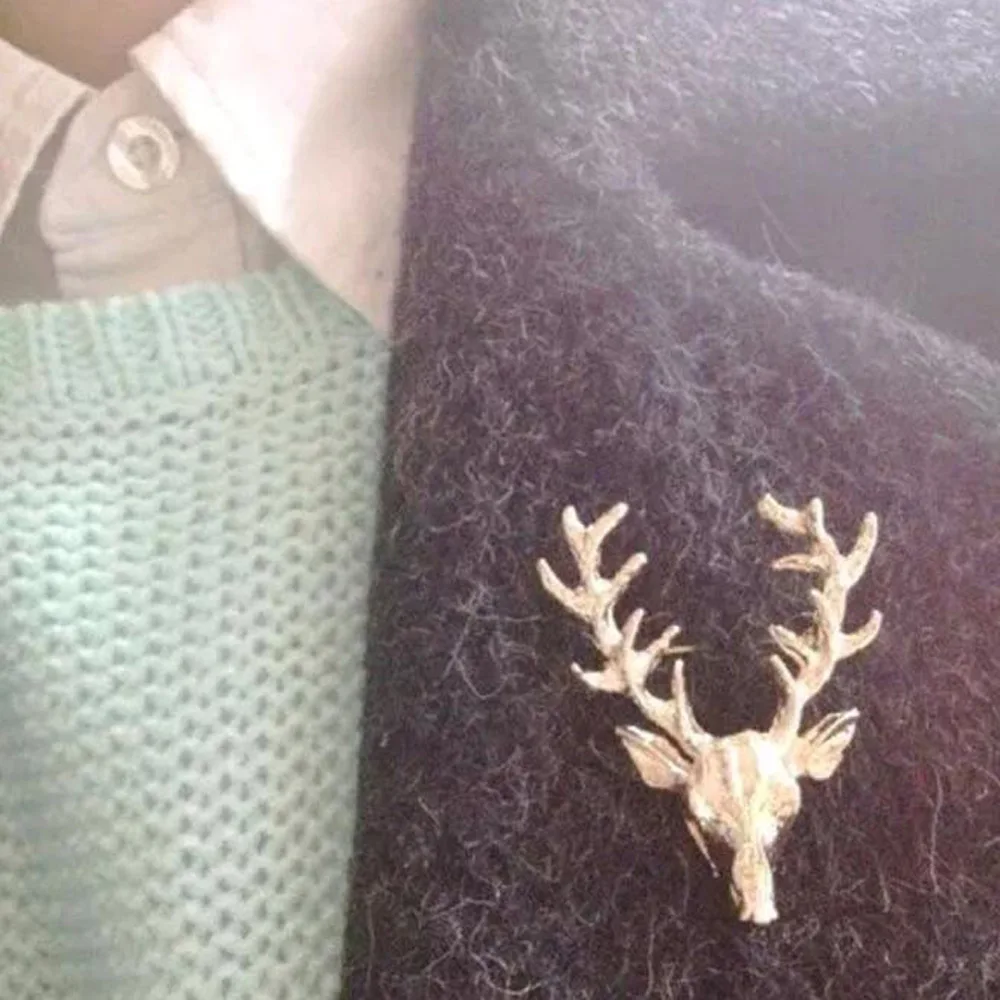 1 шт. брошь унисекс в виде головы оленя|pin brooch|brooch jewelrydeer pin brooch |