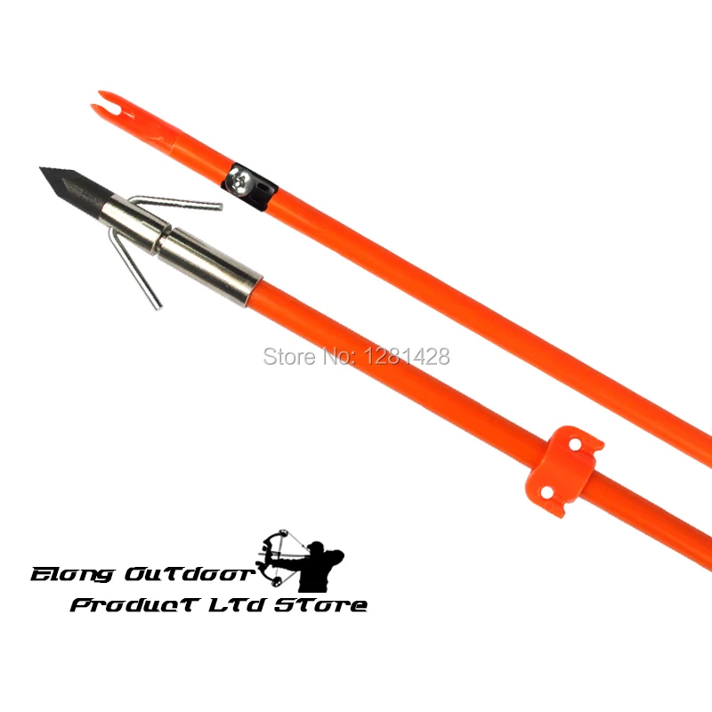 3 шт. новый оранжевого цвета лук рыболовная Стекловолоконная стрела 8 мм Твердый