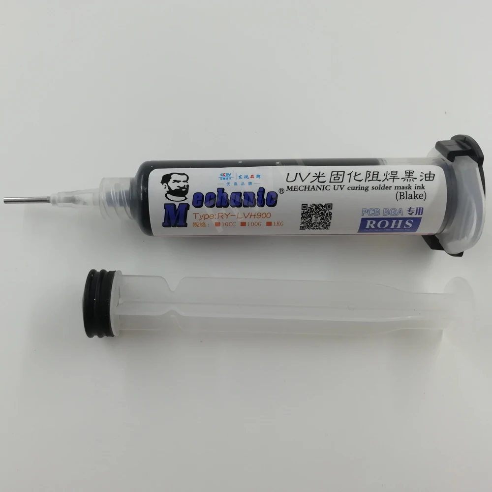 Черная УФ паяльная маска Mechanic YM56 10cc BGA PCB краска предотвращает коррозию дужку