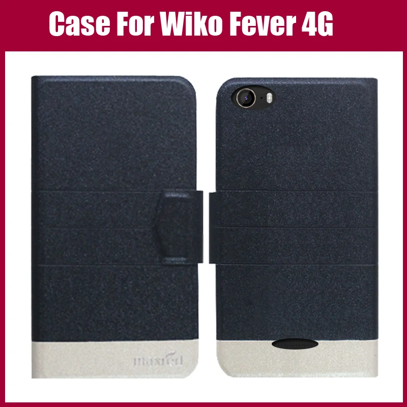 Wiko Fever 4G чехол Новое поступление 5 цветов модный флип ультратонкий кожаный